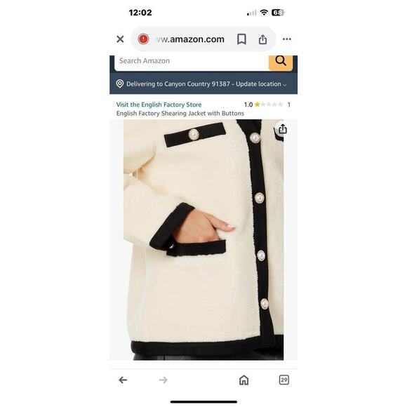 Anthropologie Revolve English Factory Woman Shearing Jacket with Buttons… - Picture 5 of 12